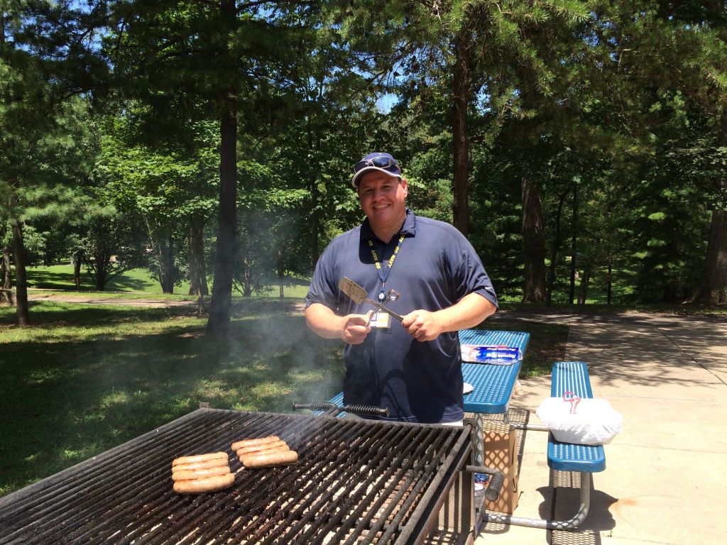 Josh cooks his own lunch too.